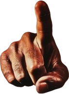 Mão apontando para frente