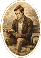 Homem segurando livro